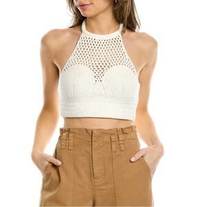 NWT A.L.C. Women's White Knit Luciana Top Size Extra Small